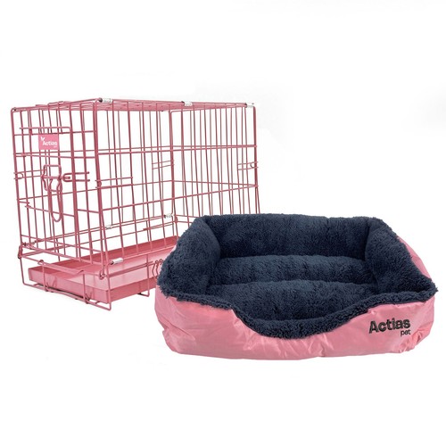 Pink dog cage - dog,
