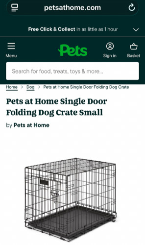 Pets home dog crate one - at,