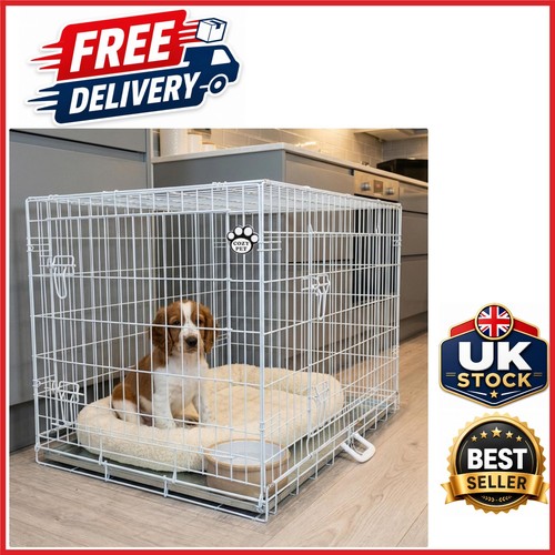 Folding dog crate with - 42",