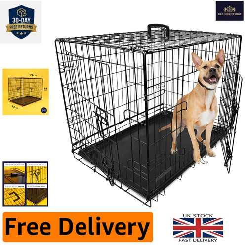Sturdy inch black dog - black, crate