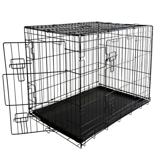 Black heavy duty dog - dog, crate