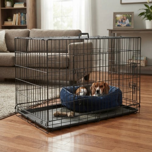 Collapsible double door dog - double,