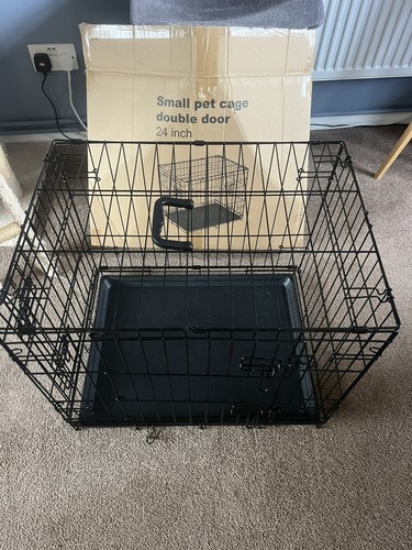 Small double door dog crate