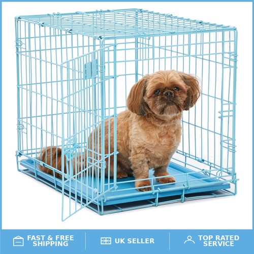 61cm blue folding dog - 61cm, crate