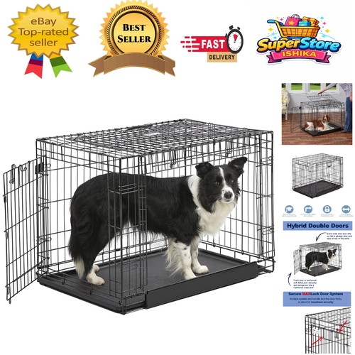 Durable 91cm double door dog - 91cm,
