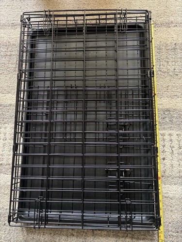 Dog crate black metal - crate,