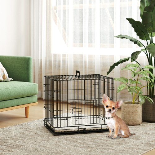 Pawhut dog crate 2 doors - crate,