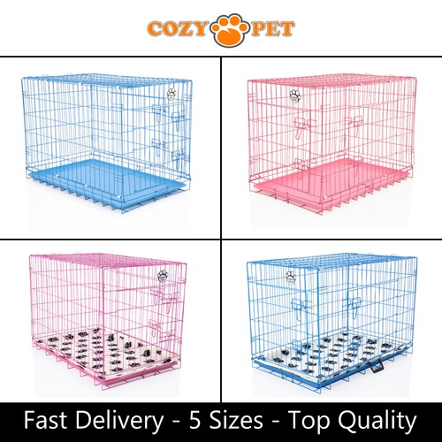 Dog cage blue - pink, pet