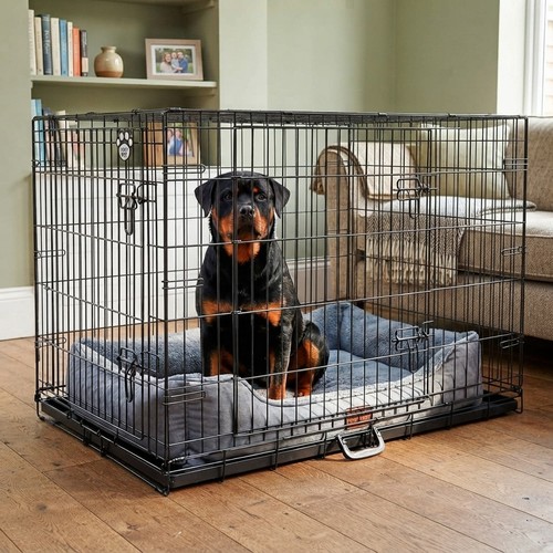 Luxury dog crate with - xl, 48"