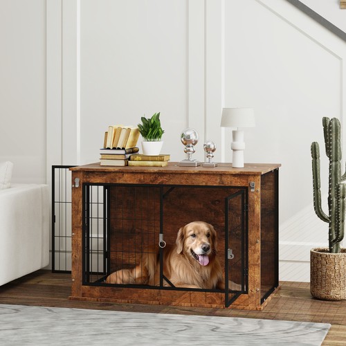 Pawhut dog crate furniture - pawhut,