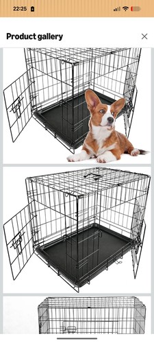 Metal dog crate 75cm long - dog,