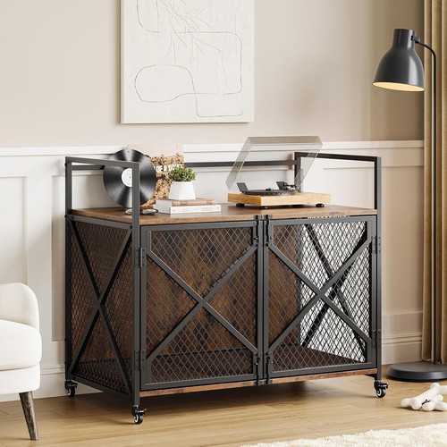 Furniture wooden dog crate - dog,