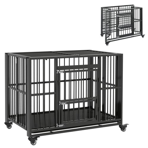 Pawhut foldable dog crate - pawhut,