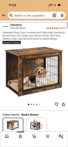 Rustic brown dog crate - ., brand